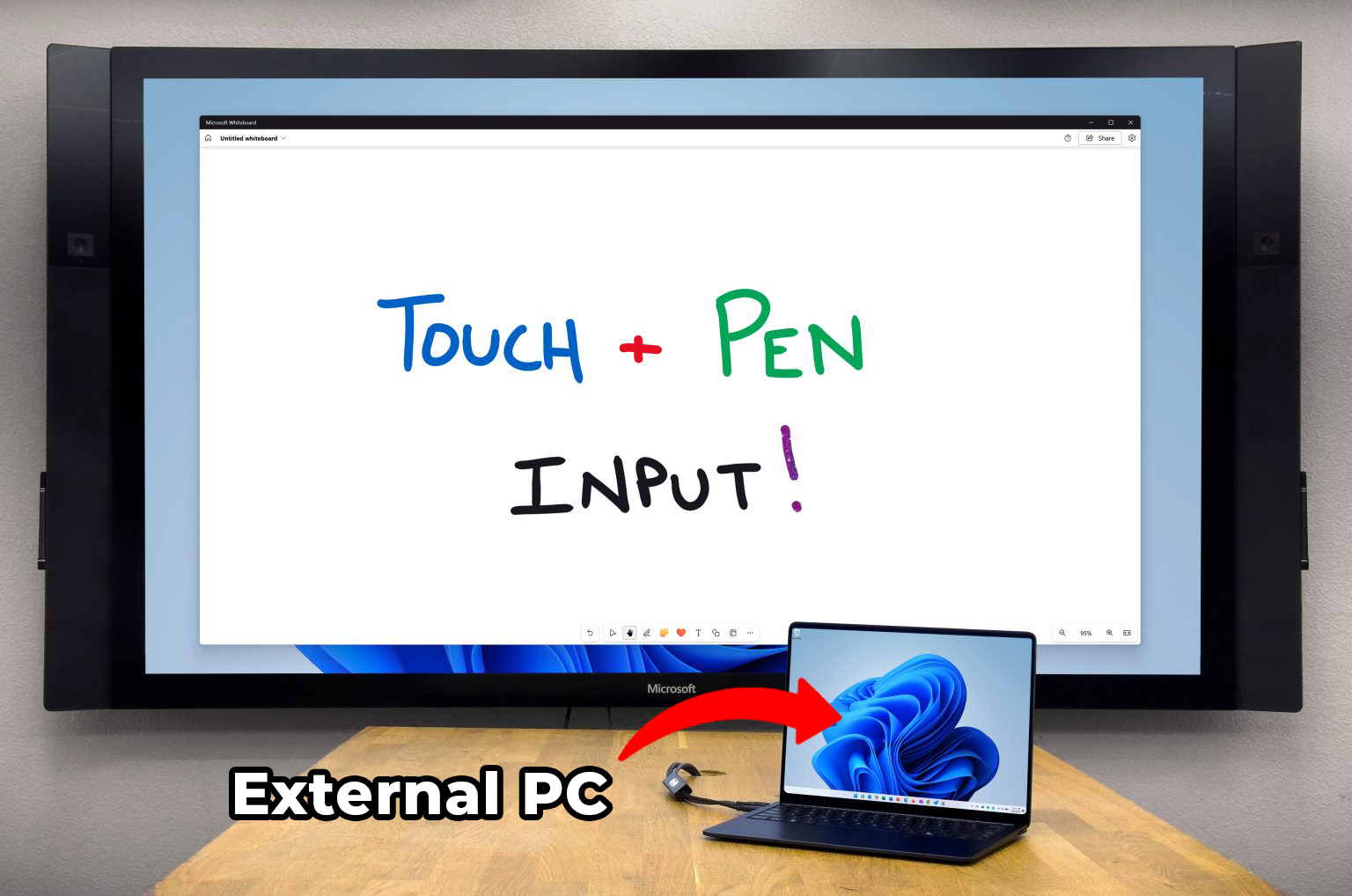 How to Use Surface Hub v1 as External Interactive Display